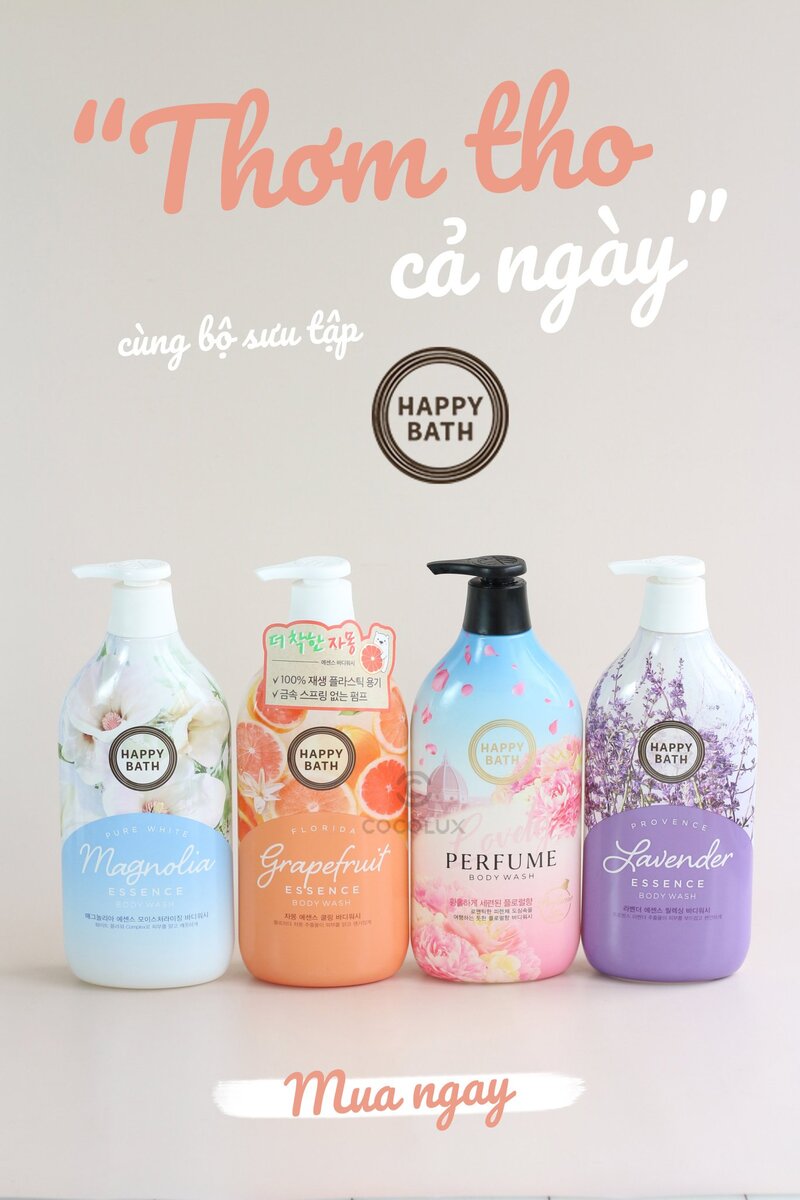 Sữa tắm Happy Bath Magnolia 900g