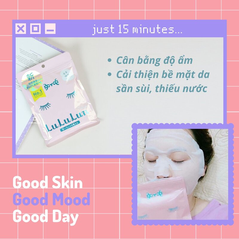 Mặt Nạ Lululun Pink - Cân Bằng Ẩm 