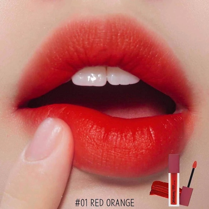 Son Kem Dearmay Breeze Velvet Lip Tint 01 Red Organge Đỏ Cam 4.4g 