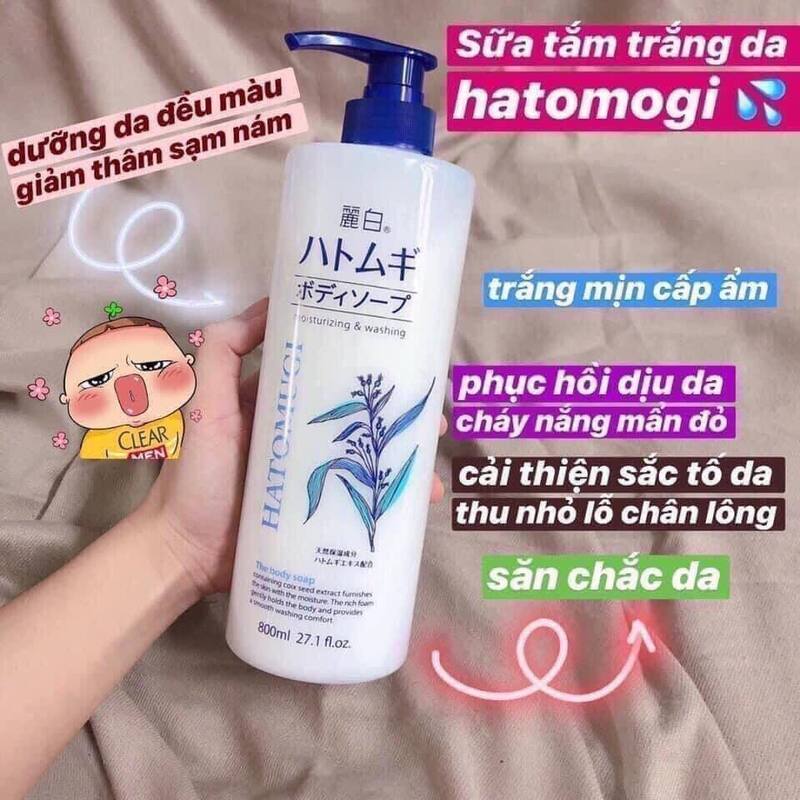 Sữa Tắm Hatomugi Dưỡng Ẩm Và Làm Sáng Da 800ml