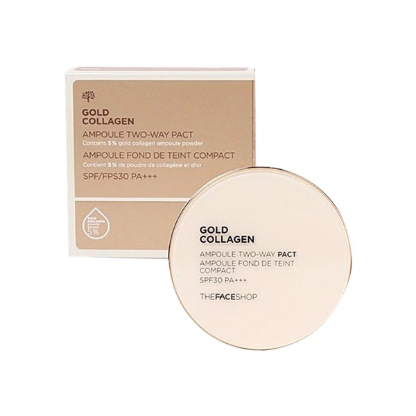Phấn Phủ The Face Shop Gold Collagen 9.5g - 203