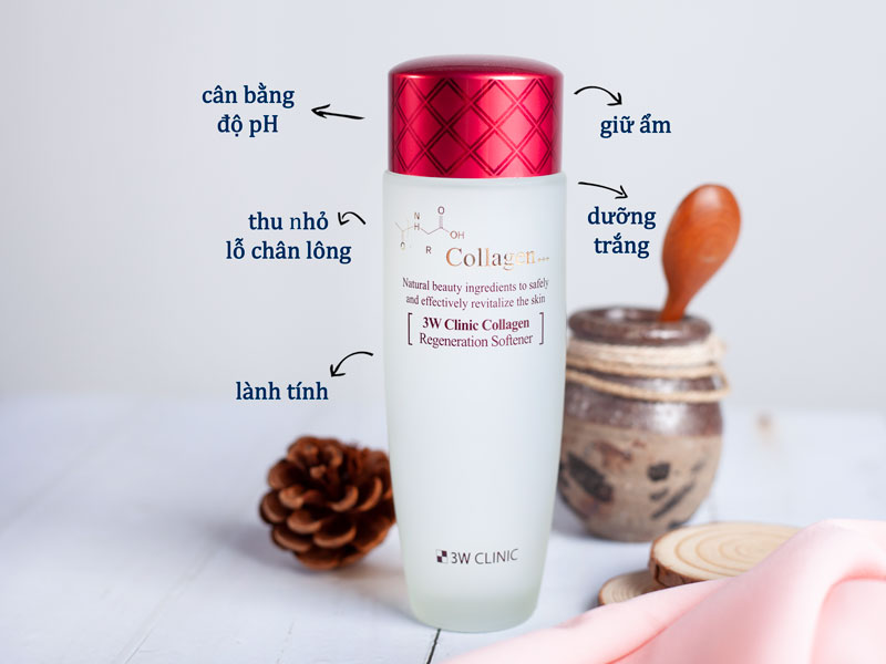 Nước Hoa Hồng 3W Clinic Collagen Regeneration Softener 150ml