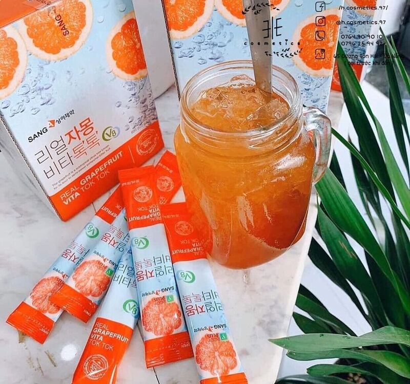 Trà Real Grapefruit Vita Tok Tok Hỗ Trợ Giảm Cân 20g x 30 PCS