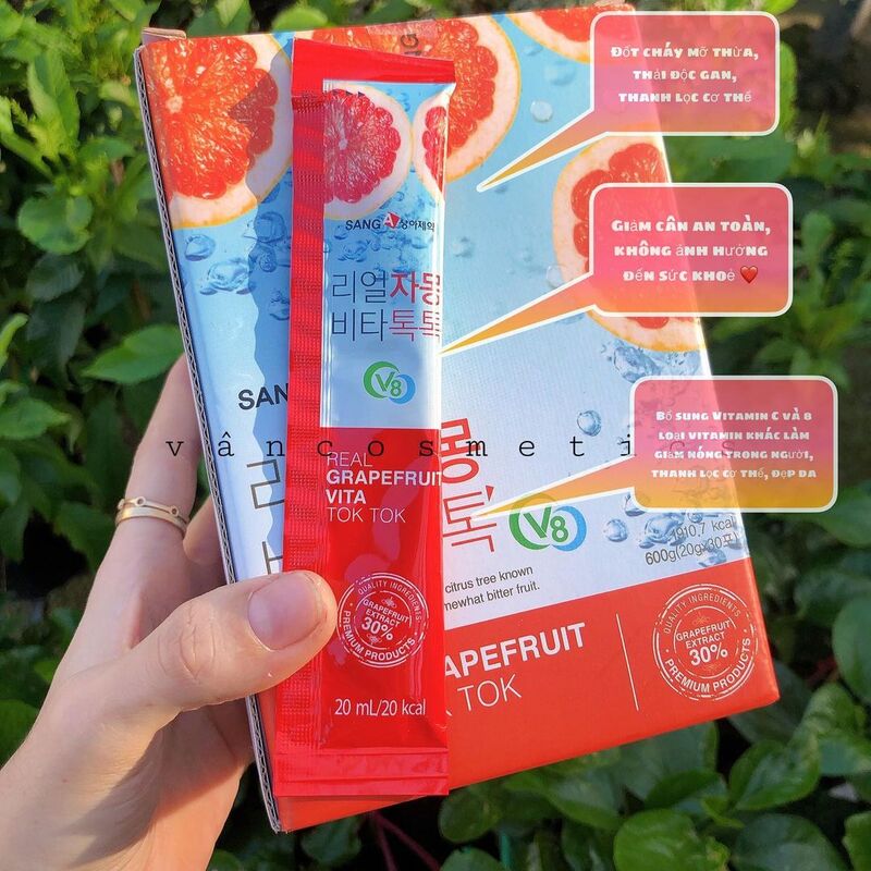Trà Real Grapefruit Vita Tok Tok Hỗ Trợ Giảm Cân 20g x 30 PCS