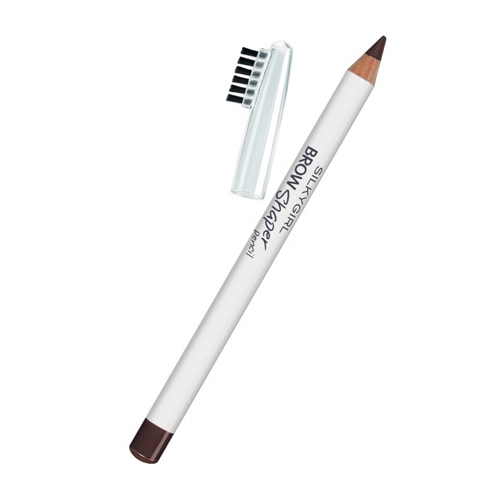 Chì Kẻ Mày Silkygirl Brow Shaper Pencil Kèm Chổi - 02 Dark Brown