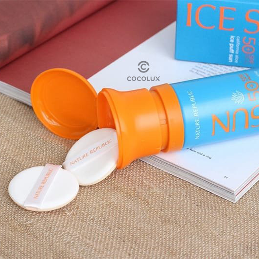 Kem Chống Nắng Nature Republic Ice Sun California Aloe Ice Puff Sun
