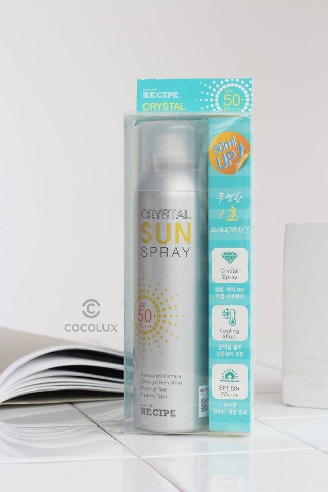 Xịt chống nắng RE:CIPE Crystal Sun Spray SPF 50 150ml
