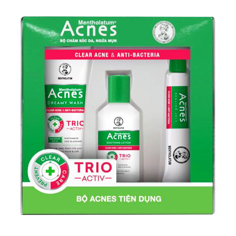 Bộ Acnes Chăm Sóc Dành Cho Da Mụn (3 món)