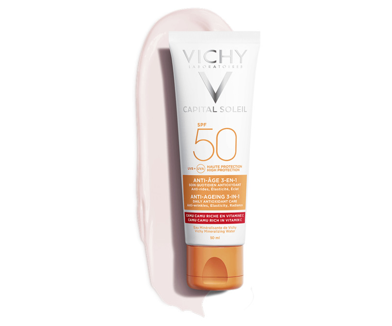 Kem Chống Nắng Vichy Capital Soleil Anti Ageing 3in1 SPF50 Chống Lão Hóa 50ml