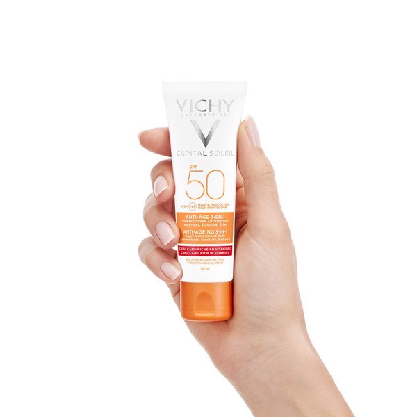 Kem Chống Nắng Vichy Capital Soleil Anti Ageing 3in1 SPF50 Chống Lão Hóa 50ml
