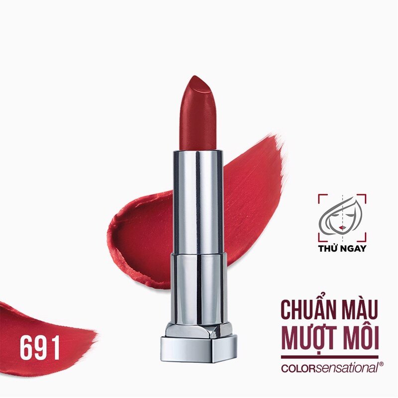 Son Thỏi Maybelline Color Sensational Mịn Lì - 691 Rich Ruby