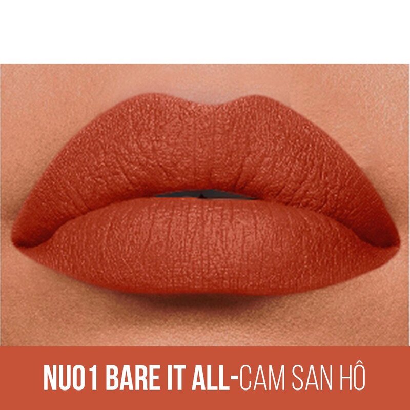 Son Kem Maybelline Sensational Liquid Matte Lipstick The Nudes NU01 Cam San Hô 7ml