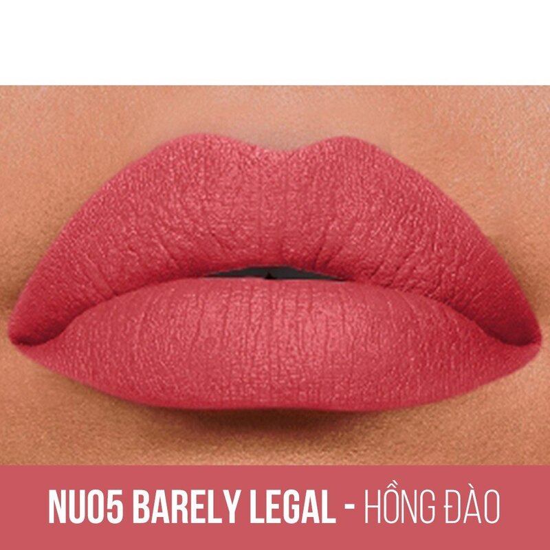Son Kem Maybelline Sensational Liquid Matte Lipstick The Nudes NU05 Hồng Đào 7ml