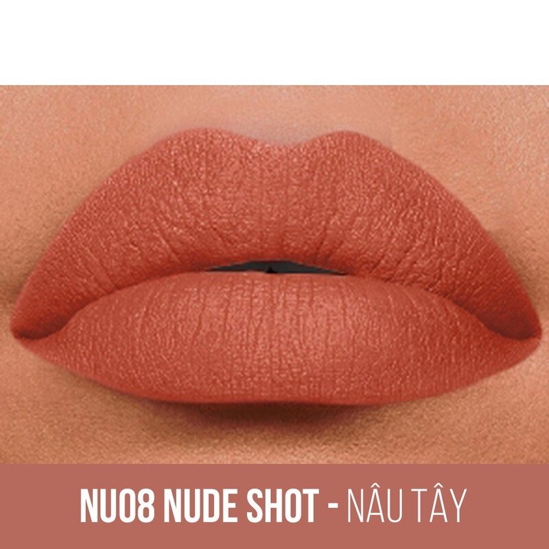 Son Kem Maybelline Sensational Liquid Matte Lipstick The Nudes NU08 Nâu Tây 7ml