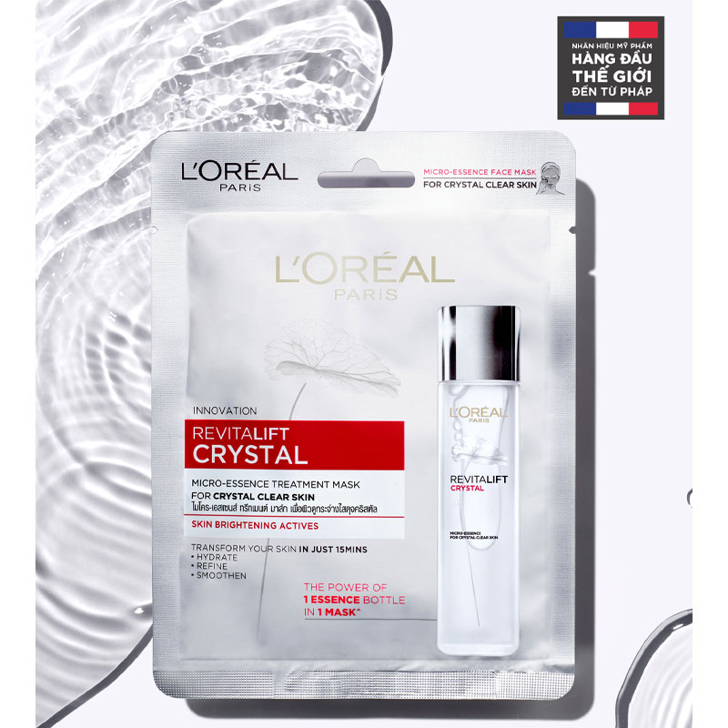 Mặt Nạ L'Oreal Dưỡng Da Pha Lê Trắng Sáng