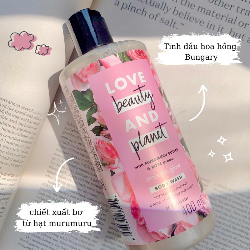 Sữa Tắm Love Beauty And Planet Dưỡng Sáng Da 400ml