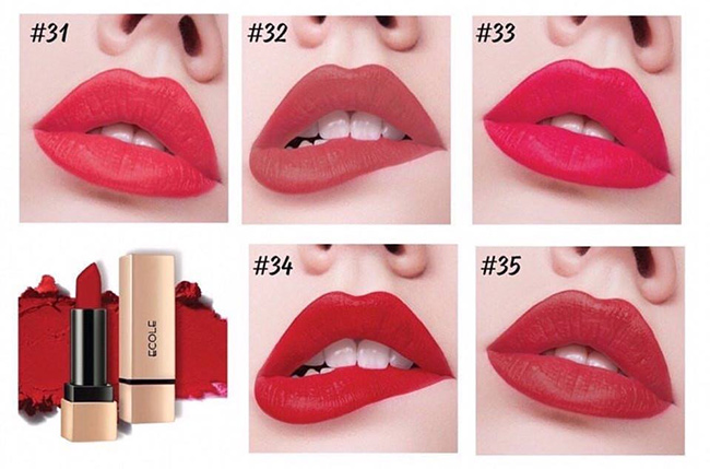 Son Thỏi Ecole Delight Lipstick Dạng Lì Màu 33 Jasper Hồng San Hô