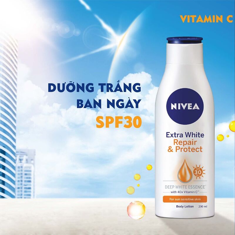 Sữa Dưỡng Thể Nivea Giúp Phục Hồi & Chống Nắng SPF 30 200ml