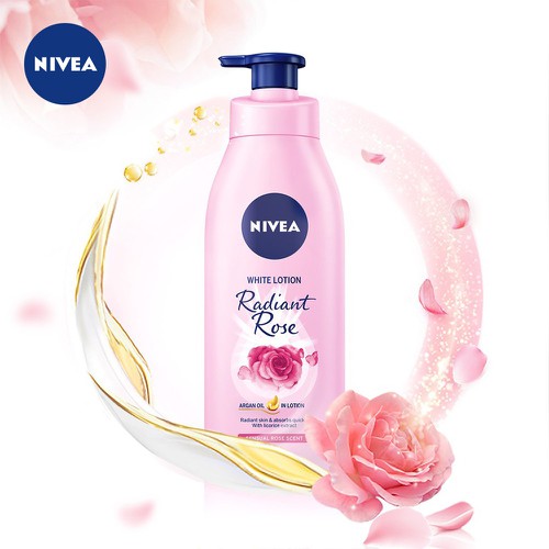 Sữa Dưỡng Thể Nivea Dưỡng Sáng Da Hương Hoa Hồng 350ml