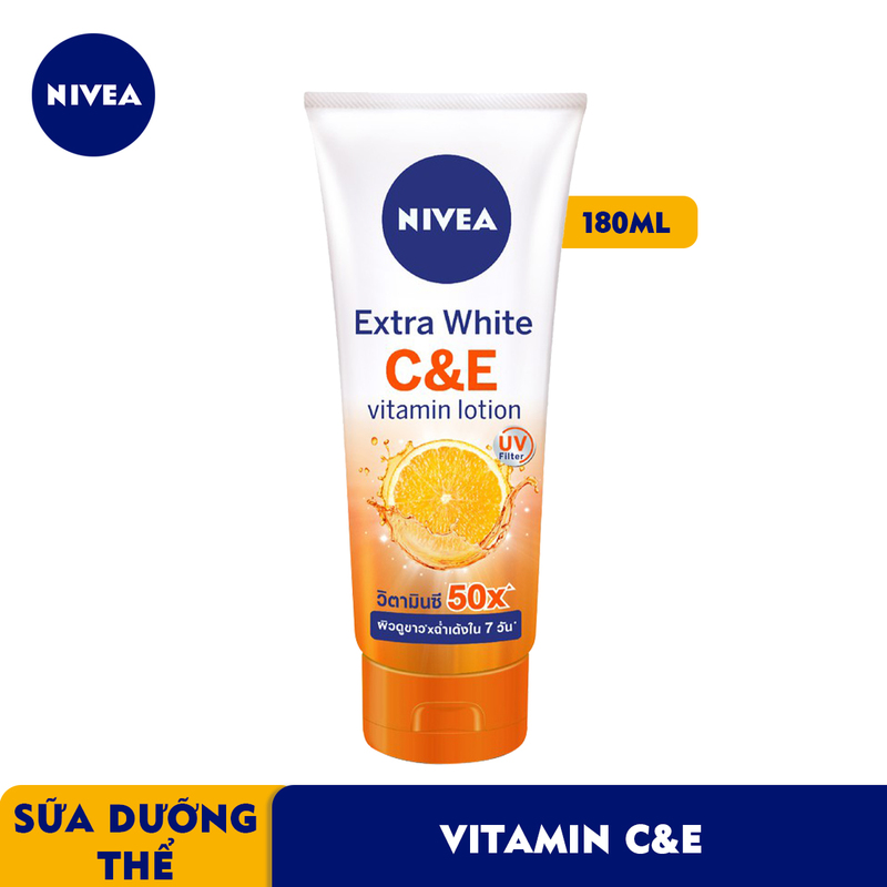 Sữa Dưỡng Thể Nivea Dưỡng Sáng Da Vitamin C & E 180ml
