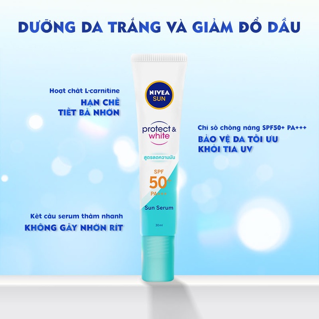 Kem Chống Nắng Nivea Dưỡng Trắng Và kiểm Soát Nhờn SPF50 PA+++ 30ml