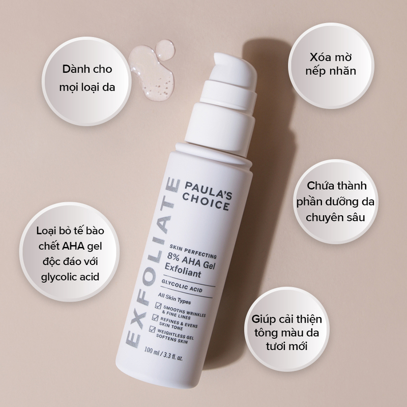Tẩy Tế Bào Chết Da Mặt Paula's Choice 8% AHA Dạng Gel 100ml