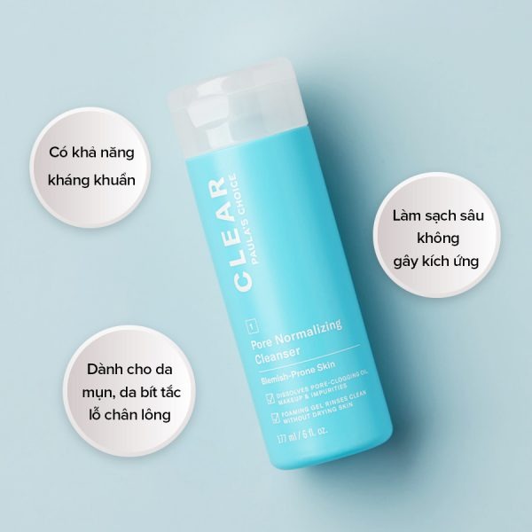 ​​Sữa Rửa Mặt Paula's Choice Clear Pore Normalizing Cleanser Làm Sạch & Dưỡng Ẩm 177ml