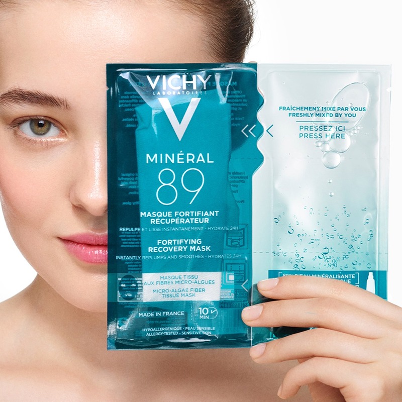 Mặt Nạ Vichy Khoáng Núi Lửa Giúp Phục Hồi & Cấp Ẩm Da 29g
