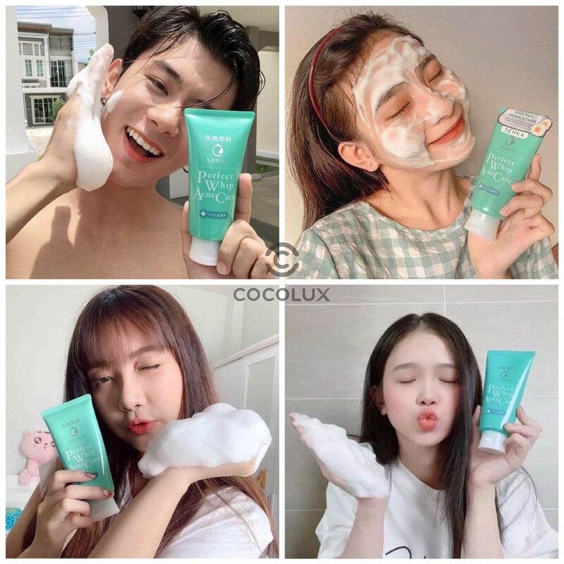 Sữa Rửa Mặt Senka Perfect Whip Acne Care Cho Da Mụn 100g