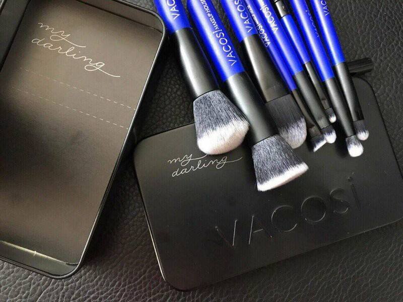 Bộ Cọ Vacosi My Darling Travel Brush 8 Cây Màu Đen BC24