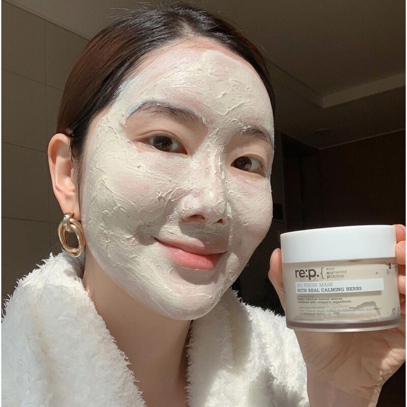 Mặt Nạ Đất Sét Re:p Bio Fresh Mask With Real Calming Herbs Hoa Cúc Giảm Viêm Cho Da Nhạy Cảm 130g