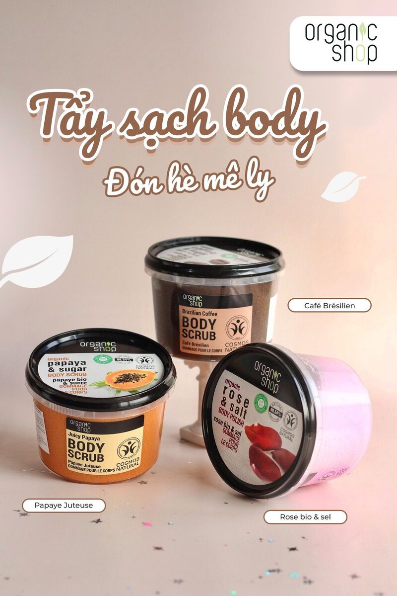 Tẩy Tế Bào Chết Body Organic Shop Hương Coffee 250ml