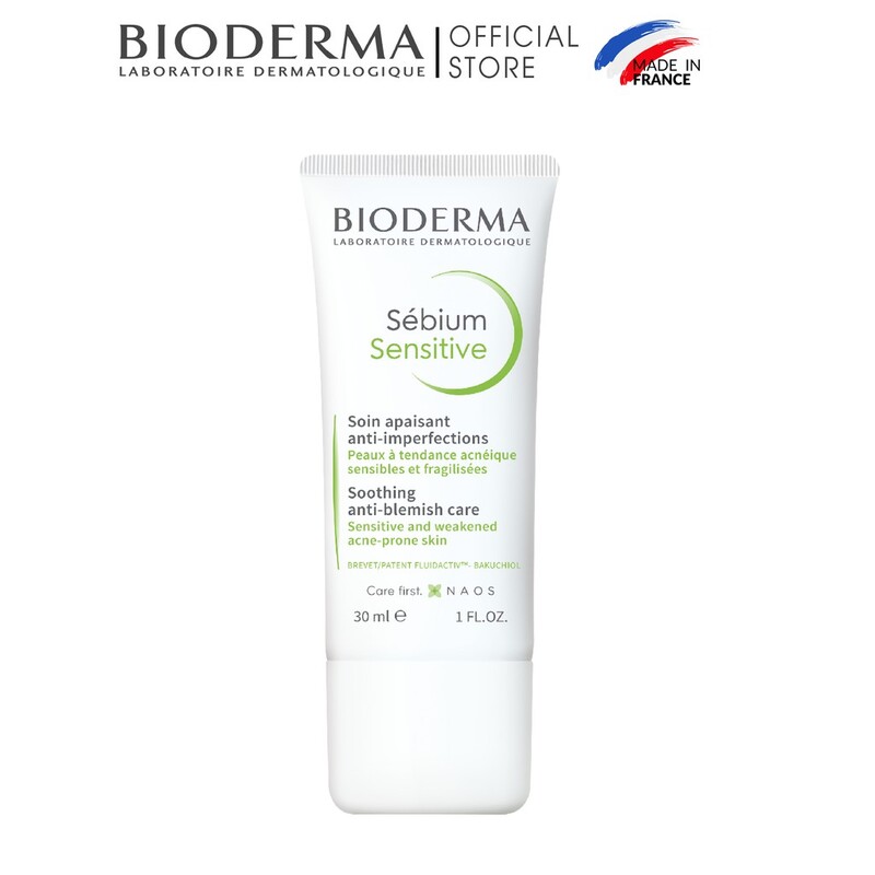 Kem Dưỡng Ẩm Cho Da Mụn, Nhạy Cảm Bioderma Sébium Sensitive 30ml