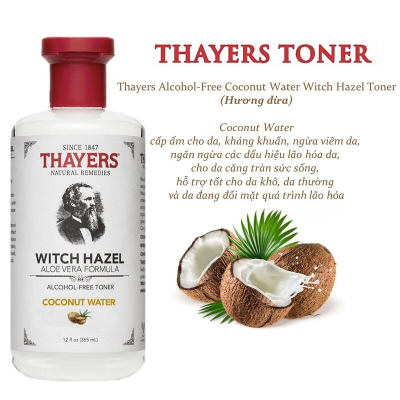 Nước Hoa Hồng Thayers Coconut Water 355ml