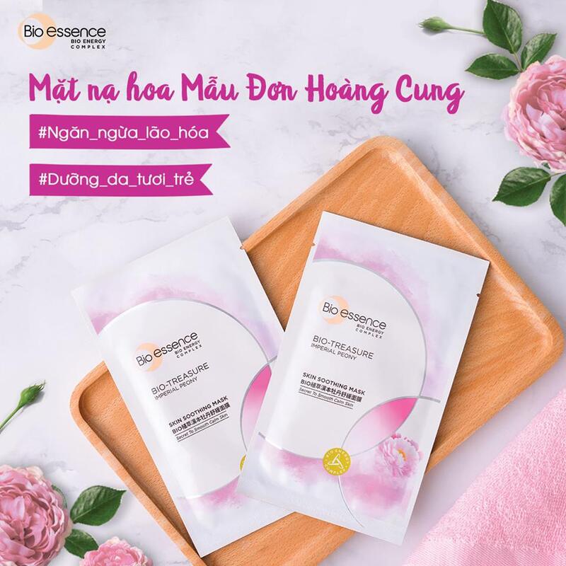 Mặt Nạ Bio-Essence Skin Soothing Mask Hoa Mẫu Đơn Hoàng Cung Dưỡng Da Tươi Trẻ 20ml