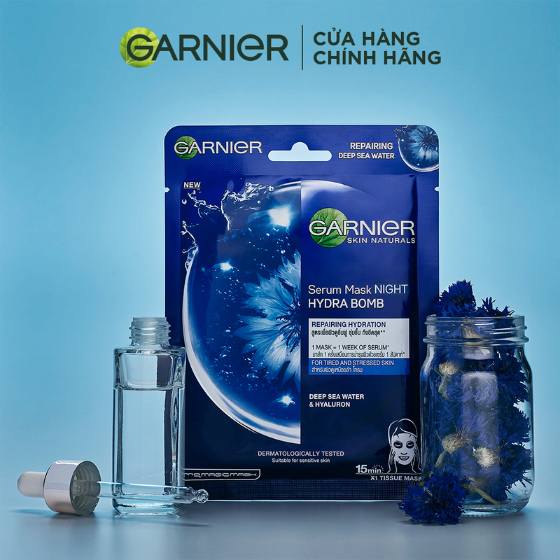 Mặt Nạ Garnier Hoa Thanh Cúc Nước Biển Sâu 28g