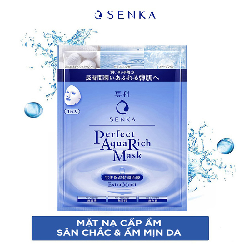 Mặt Nạ Senka Perfect Aqua Rich Mask Extra Moist Giàu Ẩm 23g