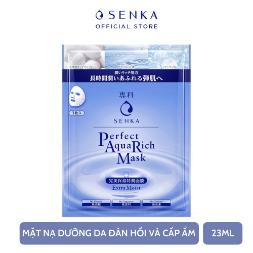 Mặt Nạ Senka Perfect Aqua Rich Mask Extra Moist Giàu Ẩm 23g