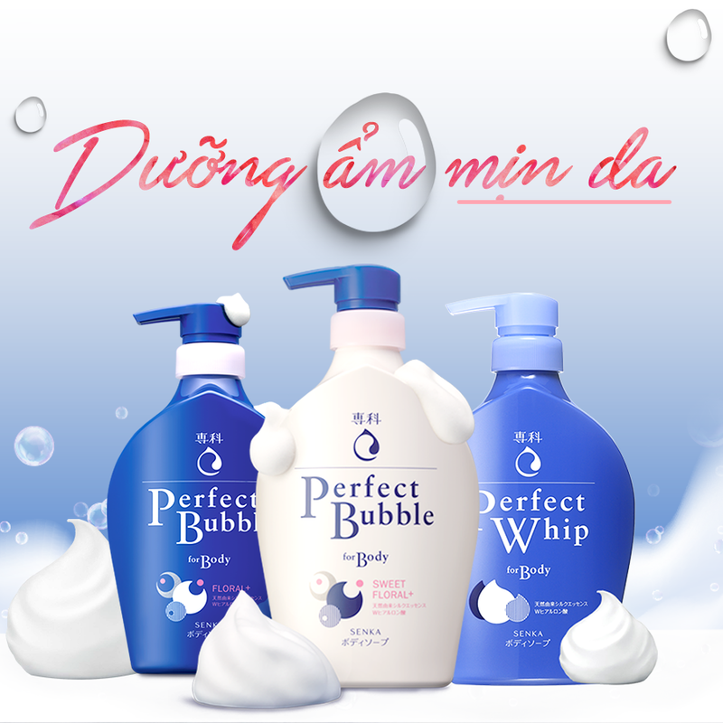 Sữa Tắm Senka Perfect Bubble For Body Floral+ 500ml