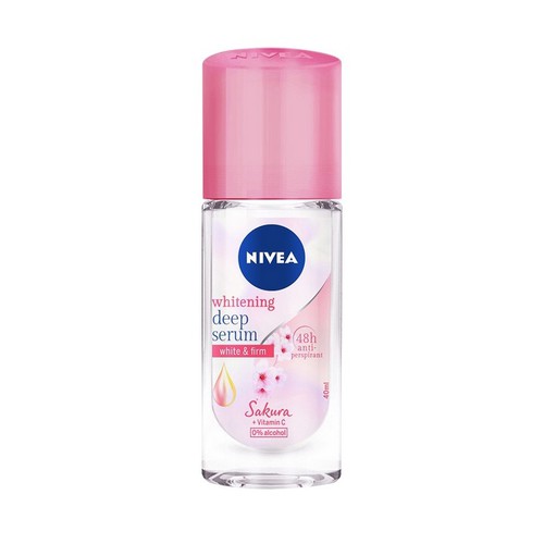 Lăn Khử Mùi Nivea Brightening Deep Serum Bright & Firm Sakura Sáng Mịn 40ml