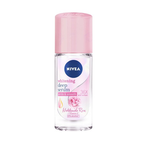 Lăn Khử Mùi Nivea Brightening Deep Serum Bright & Smooth Hokkaido Rose Sáng Mịn Hương Hoa Hồng Hokkaido 40ml