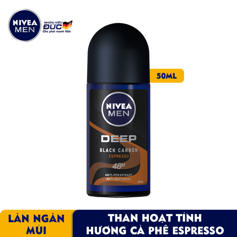 Lăn Ngăn Mùi Nivea Men Than Hoạt Tính Hương Espresso 50ml