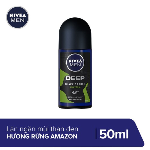 Lăn Ngăn Mùi Nivea Men Than Hoạt Tính Hương Rừng Amazon 50ml