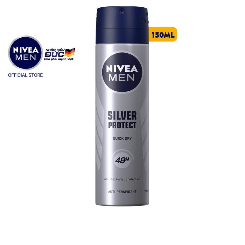 Xịt Khử Mùi Nivea Men - Phân Tử Bạc 150ml