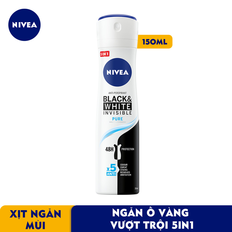 Xịt Khử Mùi Nivea Chống Vết Ố Vàng 150ml