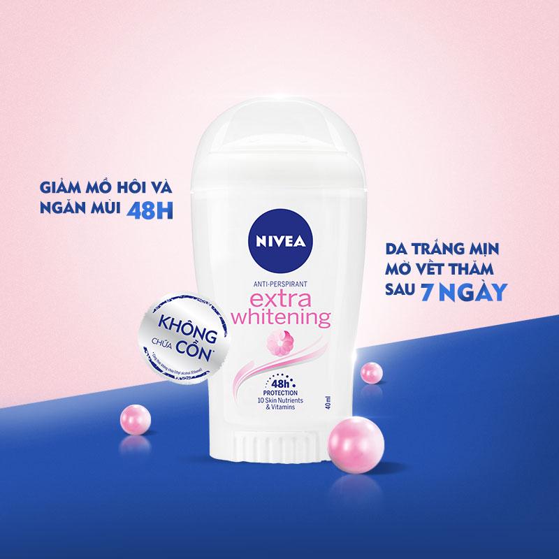 Sáp Khử Mùi Nivea Nữ Trắng Mịn Mờ Vết Thâm 40ml