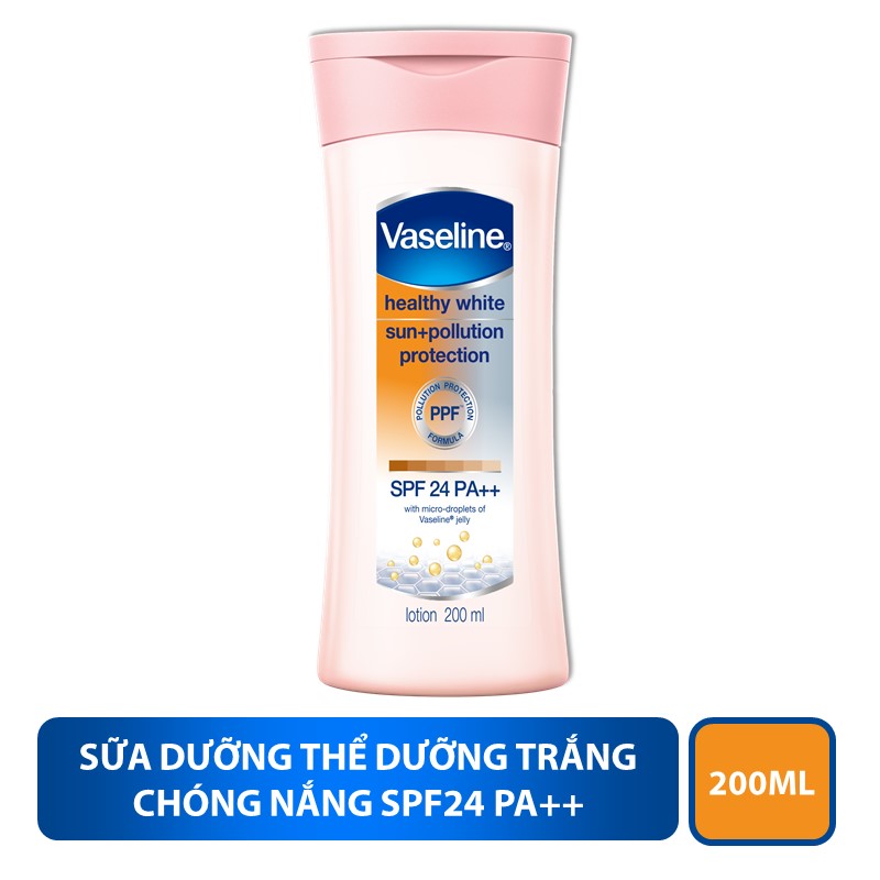 Sữa Dưỡng Thể Vaseline Trắng Da Chống Nắng 200ml
