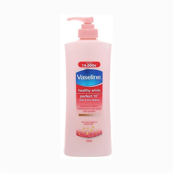 Sữa Dưỡng Thể Vaseline Trắng Da Điểm 10 -350ml