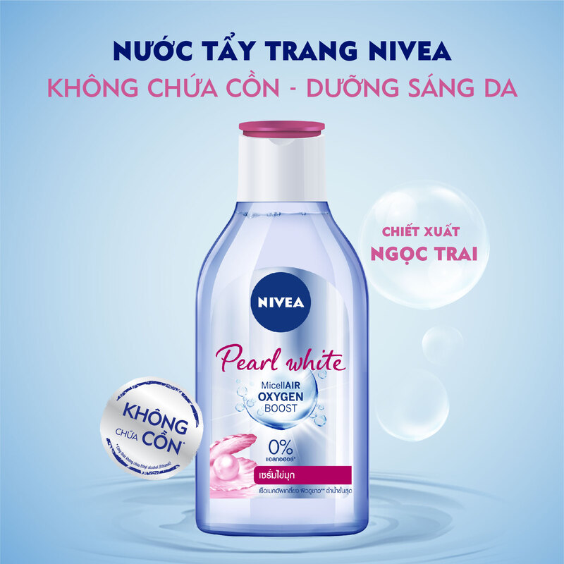 Nước Tẩy Trang Nivea Tinh Chất Ngọc Trai Sáng Da 400ml