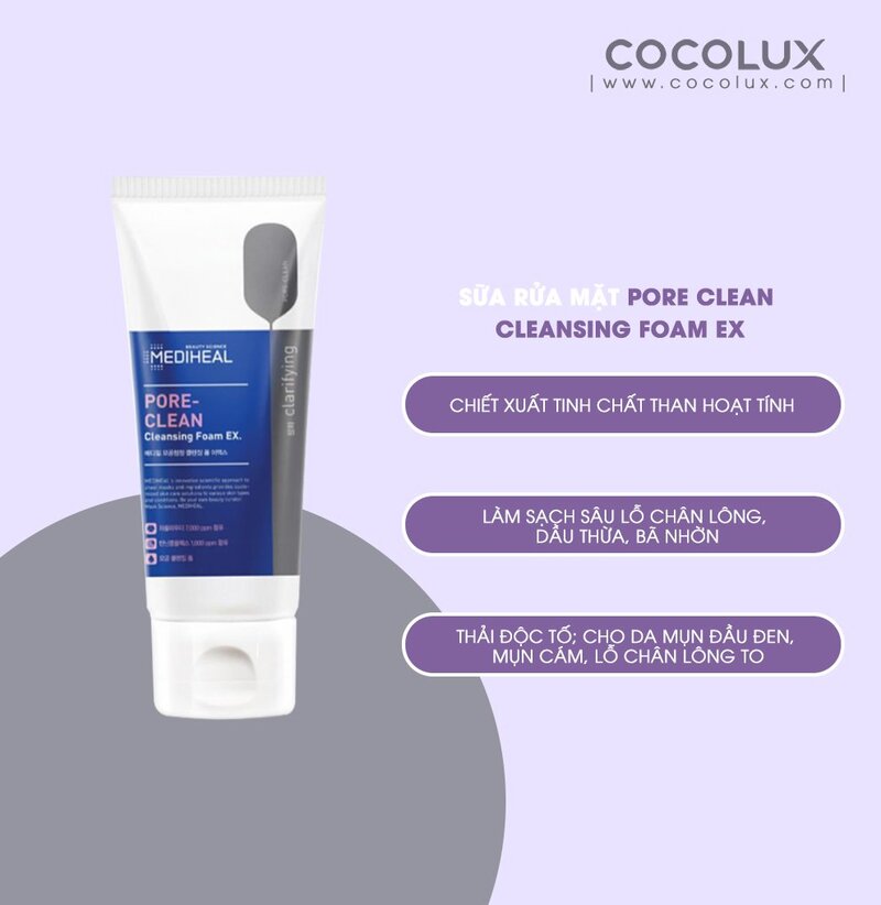 Sữa Rửa Mặt Mediheal Than Hoạt Tính 170ml